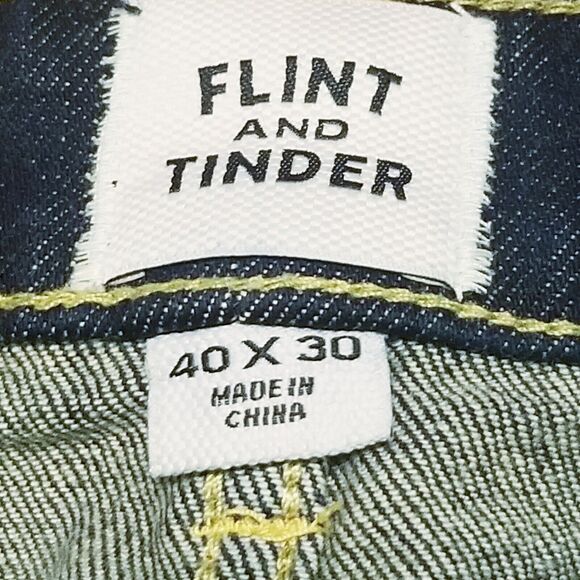 Flint & Tinder Selvedge Jeans Men's 40x30 Straight Fit Stretch Denim (40x29.5) - Picture 6 of 8